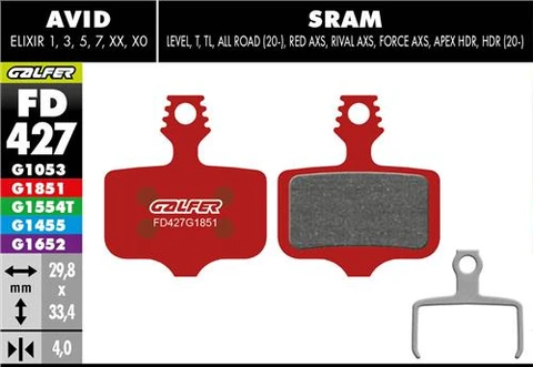 GALFER BIKE Road G1455 Brake Pads